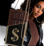 Bling Stack of Money Clutch/Crossbody Bag
