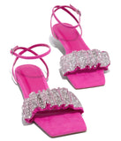 Hot Pink and Silver Sandal