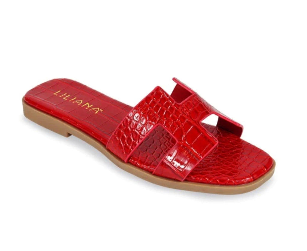Red Croc Sandal